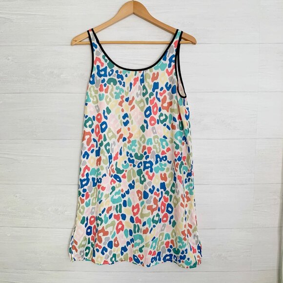 Summersalt - Multicolor leopard print V-neck lounge dress swim cover up, S - Picture 4 of 5